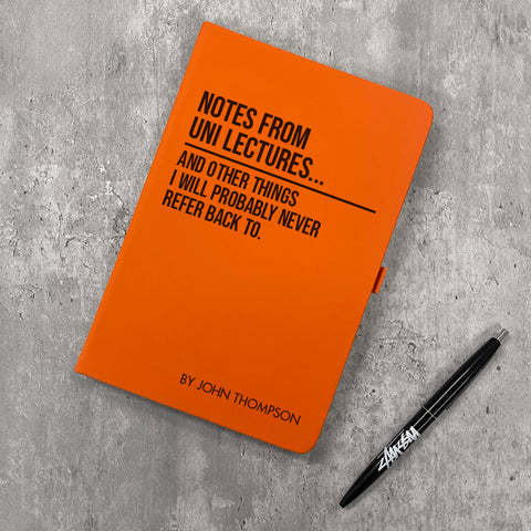 Funny Personalized Notes from University Lectures Notepad
