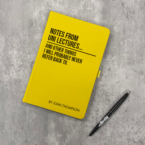 Funny Personalized Notes from University Lectures Notepad