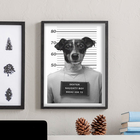 Personalised Pet Mugshot Print