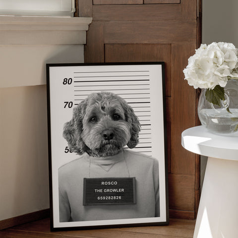 Personalised Pet Mugshot Print