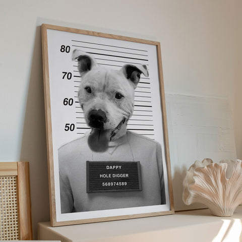 Personalised Pet Mugshot Print