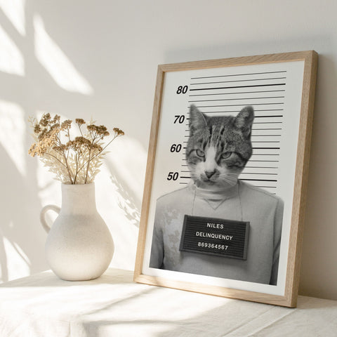 Personalised Pet Mugshot Print